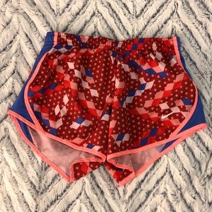 Kids Nike Shorts (Neon Orange, Blue)